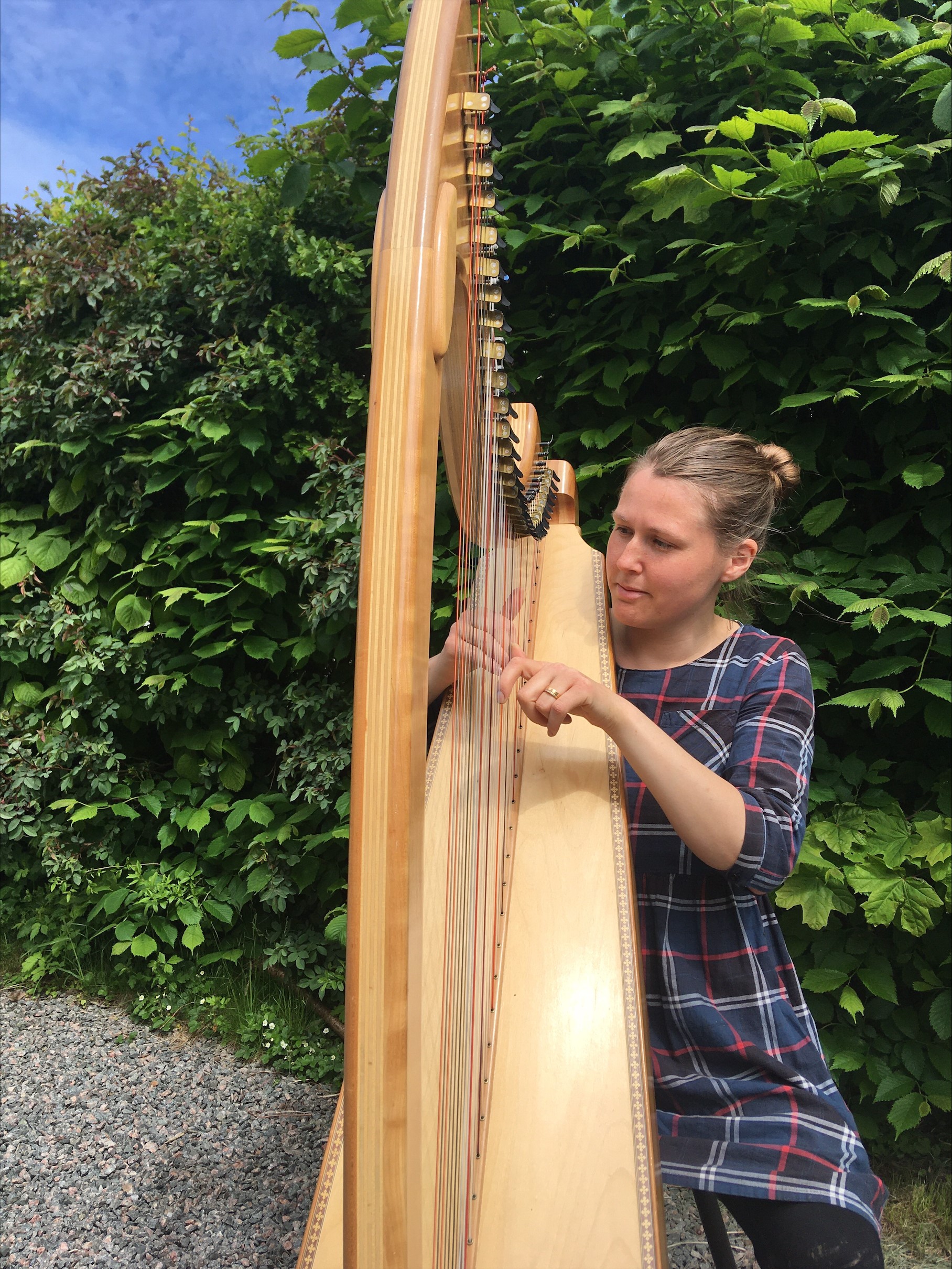 Marie Christensen på harpa